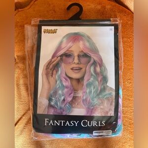 Spirit Fantasy Curls Wig - Pink and Aqua